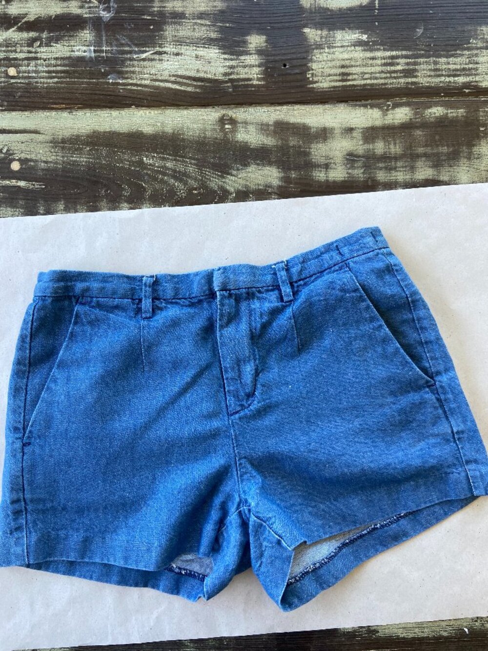 Madewell Chambray denim shorts Sz 0